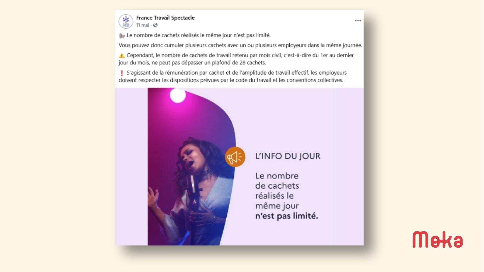 Nombre de cachet par jour France Travail